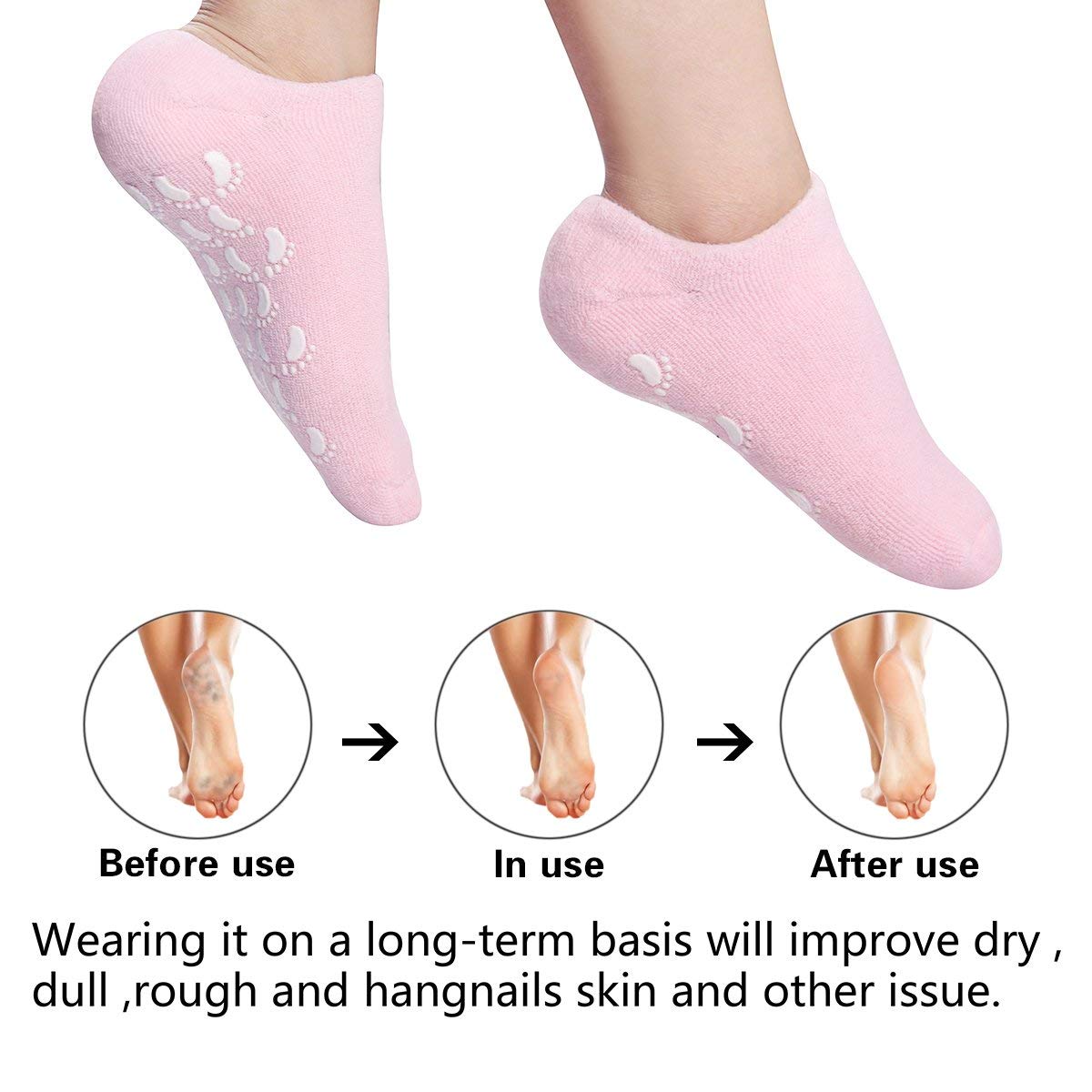 Silicone Jelly Gel Moisturizing Socks